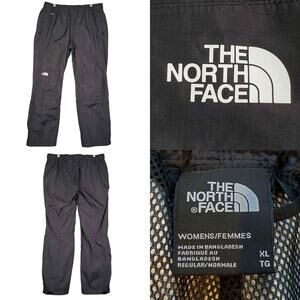 The North Face Antora Rain Pants Womens Size XL Black DryVent Waterproof Outdoor